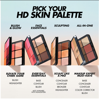 Make Up For Ever HD Skin Face Essentials Palette With Highlighters
